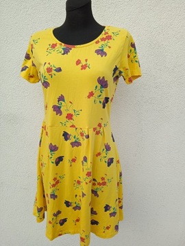 36/38 BONPRIX LETNIA SUKIENKA W KWIATY KWIATOWA