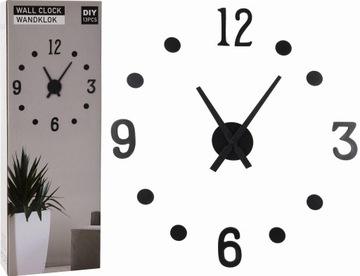 Zegar ścienny Zrób to Sam wskazówkowy czarny 40cm