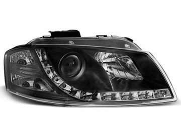 LAMPY REFLEKTORY DO AUDI A3 8P 2003-2008 DAYLIGHT