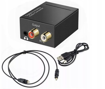 ЦИФРОВОЙ АНАЛОГОВЫЙ КОАКСИАЛЬНЫЙ ПРЕОБРАЗОВАТЕЛЬ TOSLINK в 2x RCA