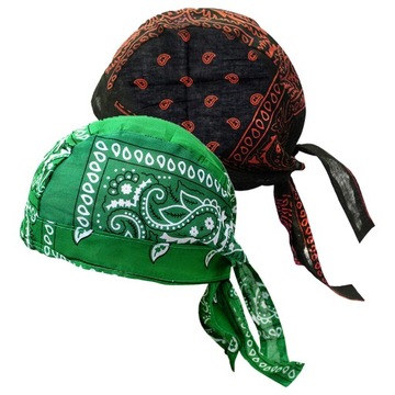 Czapki rowerowe Pirate Beanie Bandana Green Floral