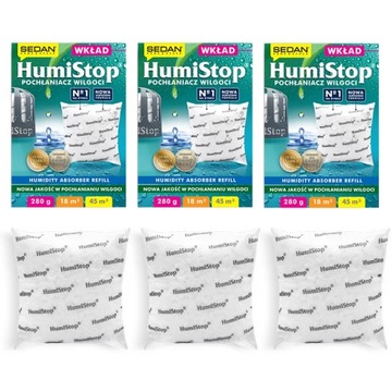 5 X HUMISTOP ZAPAS DO POCHŁANIACZA WILGOCI SEDAN
