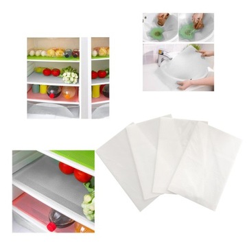 4x Multipurpose Fridge Mats, Waterproof White