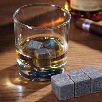 KAMIENNE KOSTKI CHŁODZĄCE DO WHISKY DRINKÓW 9 SZT