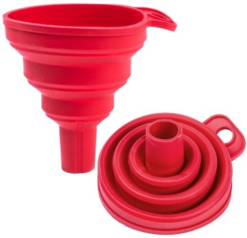 SILIKONOWY LEJEK SAMOCHODOWY SKŁADANY DO OLEJU WODY PŁYNU DO SPRYSKIWACZY