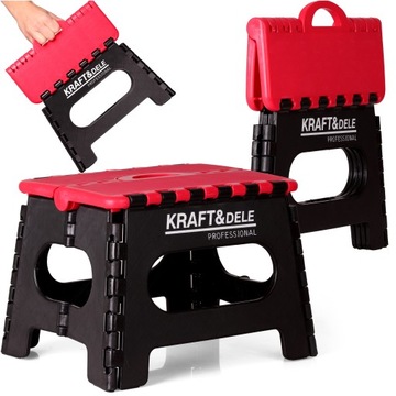 2x TABORET SKŁADANY STOŁEK DRABINKA DO DOMU WARSZTATOWY PLASTIK 135kg 22cm