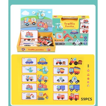 Магнитный пазл Транспортные средства Пазл Magnesium