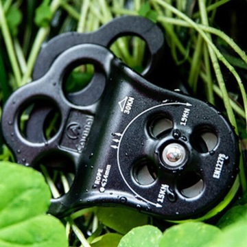 Альпинистский блок 30KN, Фиксированный одинарный блок для скалолазания, Черный