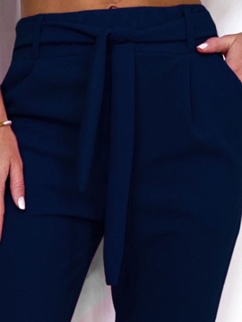 Eleganckie spodnie damskie CYGARETKI wysoki stan MODNE elastyczne S/M