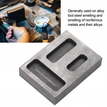 ЧИСТЫЙ ГРАФИТ Слиток ТИГЛЬНАЯ ФОРМА ДЛЯ ПЛАВКИ