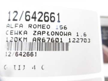 ALFA ROMEO 156 CÍVKA ZAPALOVACÍ 1227030062 1,6 16V