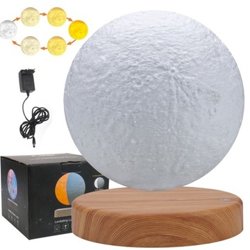 Lampka NOCNA LAMPA Lewitująca 3D KSIĘŻYC ŚWIE