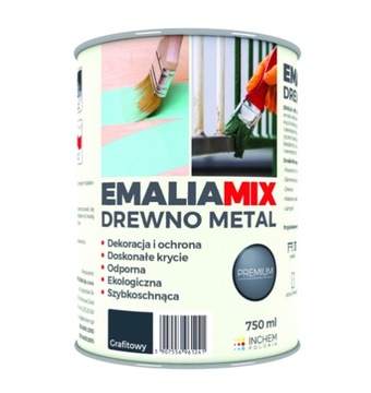 Emalia MIX Drewno Metal 750ML GRAFITOWY