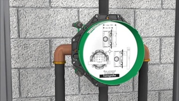 HANSGROHE комплект скрытого монтажа со смесителем + iBOX + тропический душ 30x30 slim