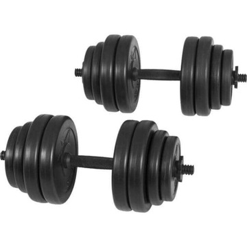 Hantle powlekane/gumowane Gorilla Sports 2x 15 kg