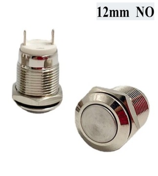 PRZYCISK przełącznik na panel 12mm metalowy 230v