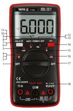 ЦИФРОВОЙ ИЗМЕРИТЕЛЬ СРЕДНЕКВАДРАТИЧНОГО ЗНАЧЕНИЯ YATO