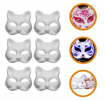 Маска для лица «Кошка» своими руками Детские маски 6 шт.