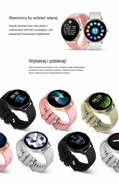 Funkcjonalny zegarek SMARTWATCH GRAVITY kroki trening MENU PL POŁĄCZENIA