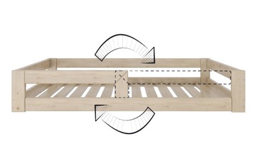 НИЗКОПОЛНАЯ ДЕТСКАЯ КРОВАТЬ 160х80 ДЕТСКАЯ + КАРКАС, ПЕРИЛА