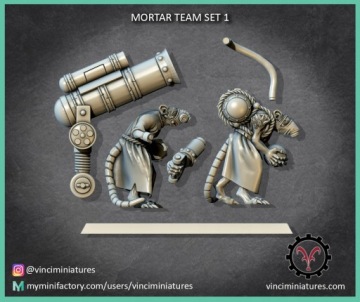 Набор 1 Mortar Team - Vinciminiatures - 3D печать