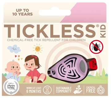 TICKLESS BABY PINK ULTRADŹWIĘKOWA OCHRONA PRZED KLESZCZAMI DLA DZIECI