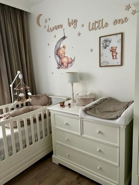 Деревянная 3D надпись на стене Dream big small one + STARS BOHO DECORATION