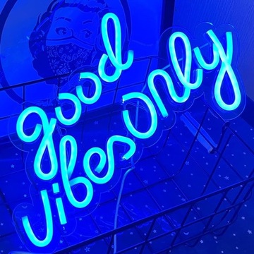 Neon Sign Good Vibes Only LED Good Signs neonowe światło, akrylowe,