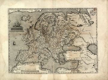 EUROPA STARA MAPA 60x80cm 1573r. M7
