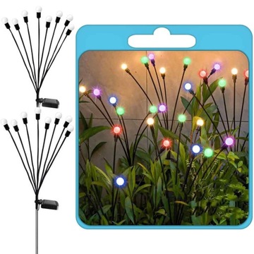 Zestaw 2 x Lampa Solarna Ogrodowa Dekoracyjna