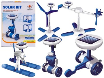 Солнечные роботы 6в1 - Solar Kit - ветряк, вертолет, машина, робот