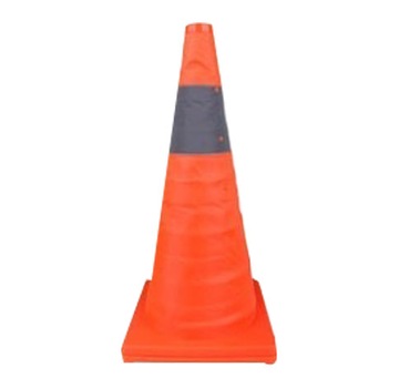 PACHOŁEK DROGOWY SKŁADANY 2 PASY ODBLASKOWE 45CM