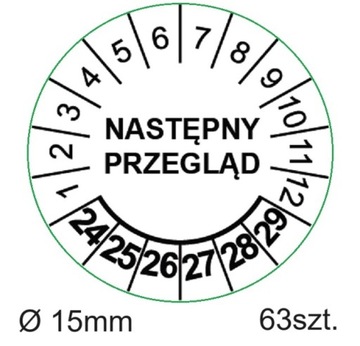 Etykiety inspekcyjne / Naklejki z datą przeglądu