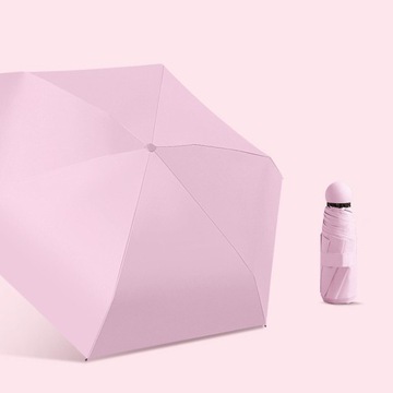 Parasol podróżny Mężczyźni Kobiety Przenośny mini składany parasol Lekki różowy