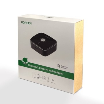 АДАПТЕР UGREEN ПРИЕМНИК BLUETOOTH 5.1 2X МИНИ-ДЖЕК CINCH 3,5 ММ AUX APTX