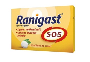 Ranigast SOS Zgaga refluks 24 tabl do ssania