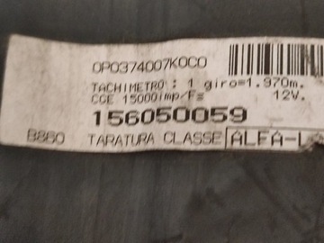156050059 ALFA ROMEO 166 2003 PŘÍSTROJOVÁ DESKA / TACHOMETR
