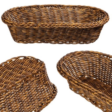 KOSZYK NA PIECZYWO CHLEB STÓŁ SZTUĆCE PODŁUŻNY BRĄZOWY KOSZYCZEK