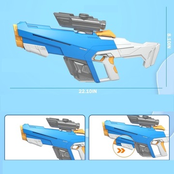 DUZY KARABIN PISTOLET NA WODĘ ELEKTRYCZNY MIOTACZ DZIECI DOROSŁYCH 930cc