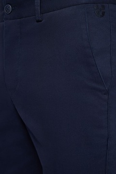 Spodnie Chino Slim Fit Granatowe z Bawełną Próchnik PM2 W36/L34