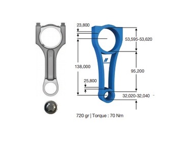 ШАТУНКА BMW 3 X3 X5 MINI COOPER 2.0D N47 Ø 32MM