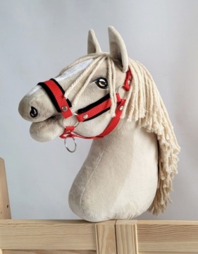 Недоуздок для HOBBY HORSE A3, аксесуари для Hobby Horse, червоний+чорні хутро