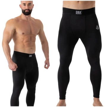 MĘSKIE LEGGINSY TRENINGOWE LEGGINSY DO SPORTÓW WALKI BIEGANIA DBX BUSHIDO M