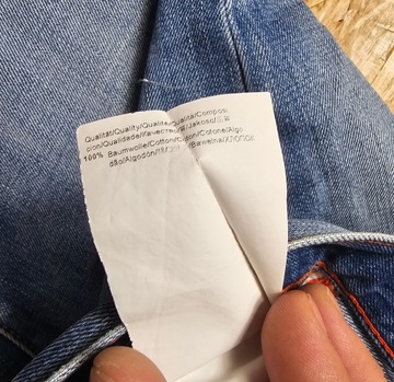 Spodnie Jeansowe HUGO BOSS Męskie Proste Błękitne Jeans Denim Dżins 34x34