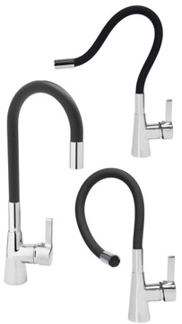 BATERIA KUCHENNA ELASTYCZNA WYLEWKA STOJĄCA CZARNA