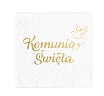serwetki dekoracje na Komunię KOMUNIA ŚW.