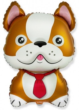 Balon foliowy Pies Bulldog Brązowy Party 61 cm