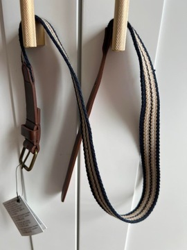 PASEK DZIECIĘCY pleciony materiałowy do spodni w paski ZARA 82 cm nowy