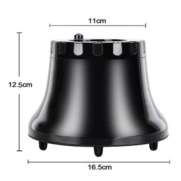 Универсальный диффузор для фенов для вьющихся волос 4–6,8 см, регулируемый, черный