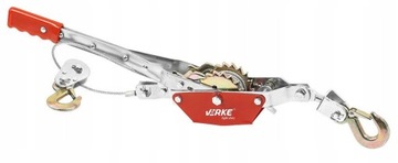 ЛЕБЕДКА РУЧНАЯ ТРОСОВАЯ 2Т 2000кг 2 КРЮКА